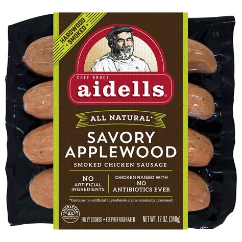 Aidells Smoked Chicken Sausage Savory Applewood Main