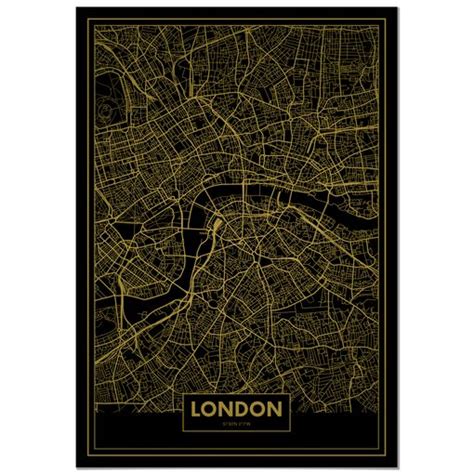 Panorama Cuadro De Aluminio Mapa Oro De Londres X Cm Con Ofertas En