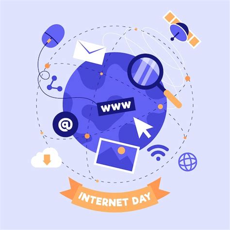 Ilustración Del Día De Internet Plana Vector Gratis