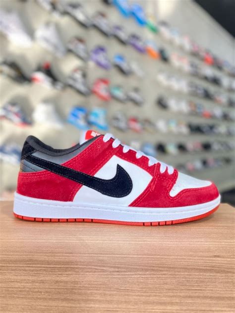 Tênis Sb Dunk Low Branco e Vermelho Número 40 Tênis Masculino