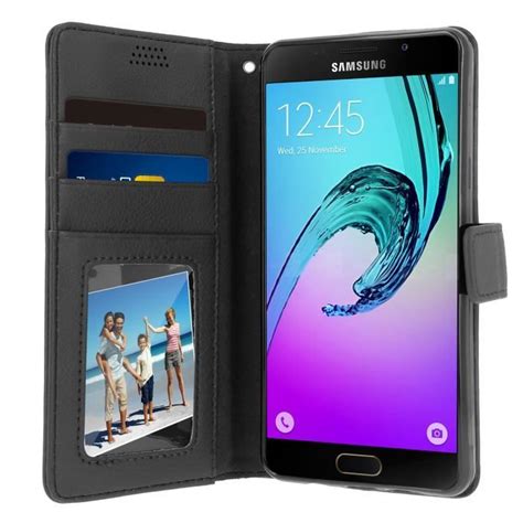 Housse Etui Clapet Portefeuille Samsung Galaxy A Noir Achat