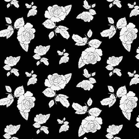 Premium Vector | Floral pattern on black background