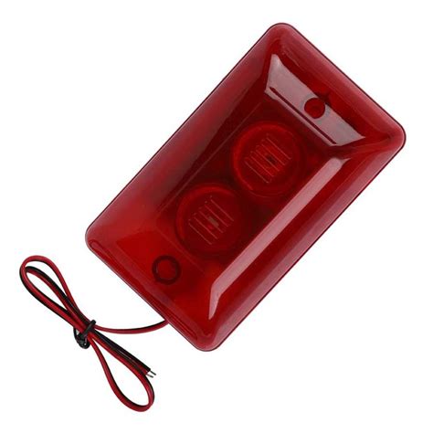 12V 15W Wired Strobe Siren Sound Alarm Strobe Flas Vicedeal