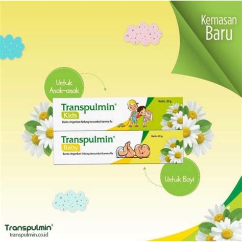 Jual Transpulmin Balsam Baby And Kids 10gr 20gr Balsem Salep Bayi Dan