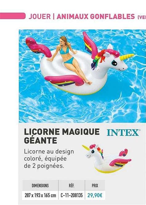 Promo Licorne Magique Géante Intex chez Cash Piscines iCatalogue fr