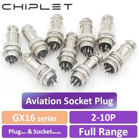 Aviation Socket Plug Gx Pin Male Female Butt Joint