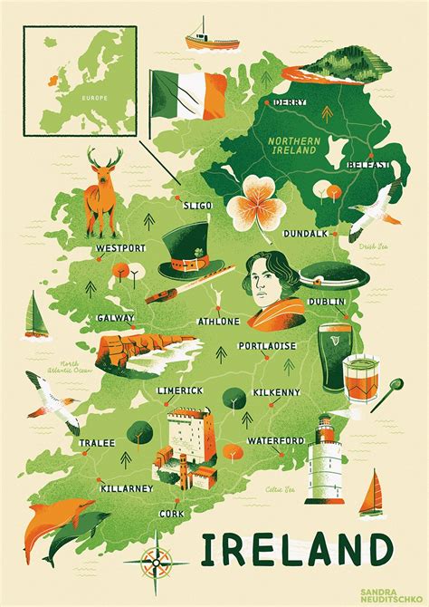 SANDRA NEUDITSCHKO Freelance Illustrator Map Maker Maps Cork