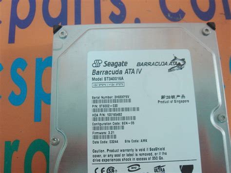 SEAGATE ST340016A(9T6003-030) - PLC DCS SERVO Control MOTOR POWER ...