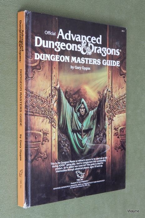 Dungeon Masters Guide Advanced Dungeons Dragons St Edition Revised