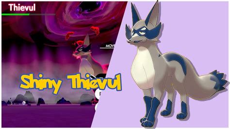 Shiny Thievul Through Max Raid Battle In Pokemon Sword YouTube