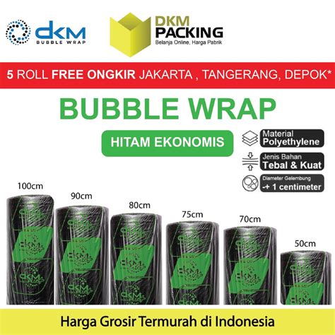 Jual Plastik Bubble Wrap Hitam Ekonomis M Tebal Dkm Bubblewrap