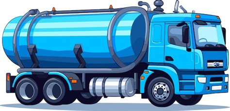 Premium Vector Septic Vacuum Truck Vector Llustration