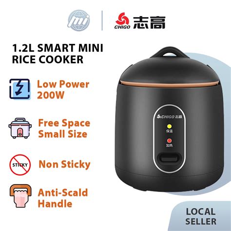 Chigo Mini Smart Rice Cooker Non Sticky 志高电饭煲低功率不粘内胆电饭锅 1 2L Shopee