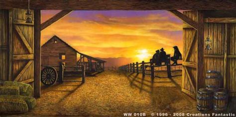 Backdrop WW010B Sunset Barn B