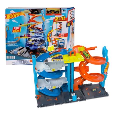 Hot wheels city wieża wyścigowa zestaw tor samochodowy tory samochodowe pojazdy zabawki