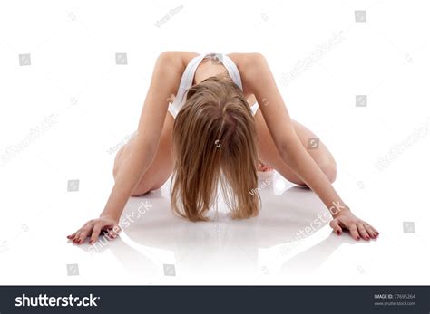 Sexy Blonde Woman Posing Camera Studio Stock Photo Edit Now