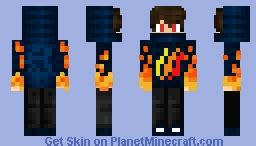 MrDerpix Fire (Preston Logo) Minecraft Skin