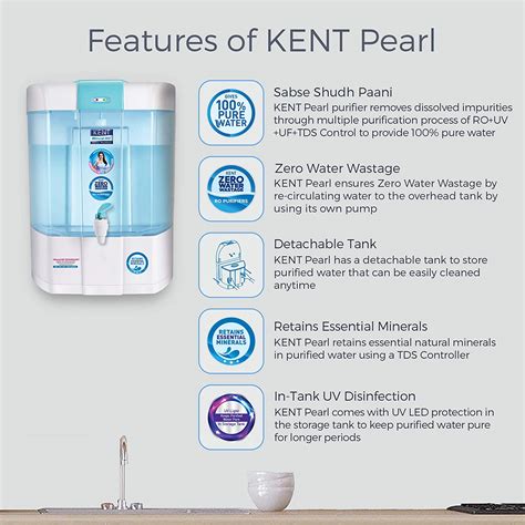 Kent Pearl Mineral 8 Litres Rouvuf With Detachable Tank Purifier