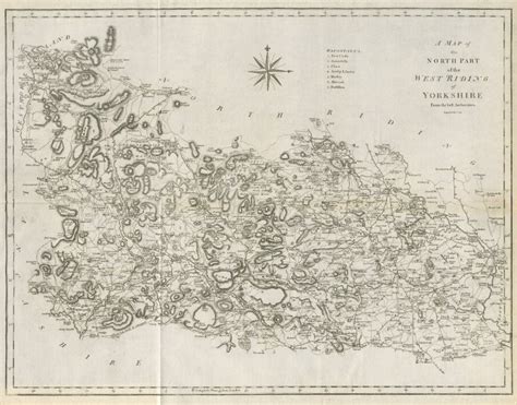 A Map Of The North Part Of The West Riding Of Yorkshire By John Cary