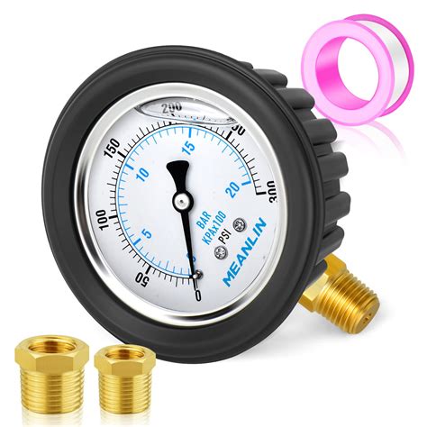 MEANLIN MEASURE 0 300Psi Stainless Steel 1 4 NPT 2 5 FACE DIAL Liquid