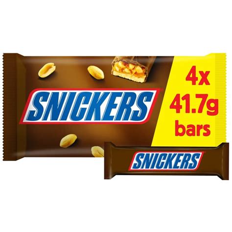 Snickers Caramel Nougat Peanuts And Milk Chocolate Snack Bars Multipack