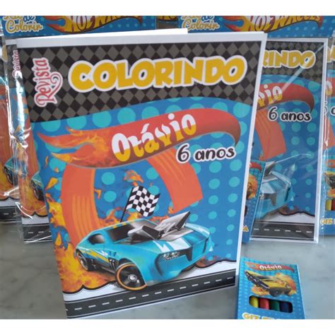 REVISTAS COLORIR HOT WHEELS LEMBRANCINHA PERSONALIZADAS Shopee Brasil