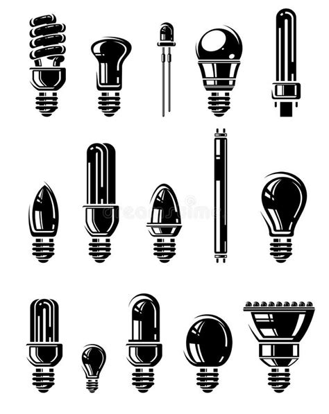 Light Bulbs Set Vector Stock Vector Illustration Of Label 85436694