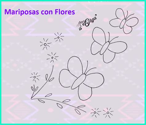 Artesd Olga C Mo Bordar Mariposas Con Flores