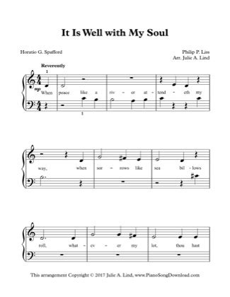 It is Well with My Soul - Kids (Lvl 1) Free Piano Sheet Music PDF