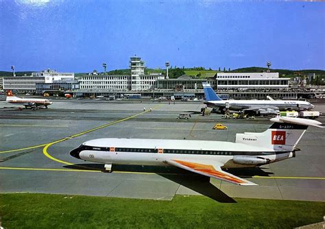 Alte Foto Ak Flughafen Z Rich Kloten Hawker Trident Kaufen