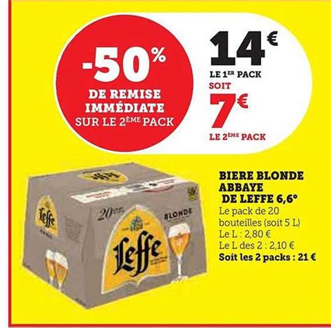 Promo Biere Blonde Abbaye De Leffe 6 6 Chez Hyper U ICatalogue Fr