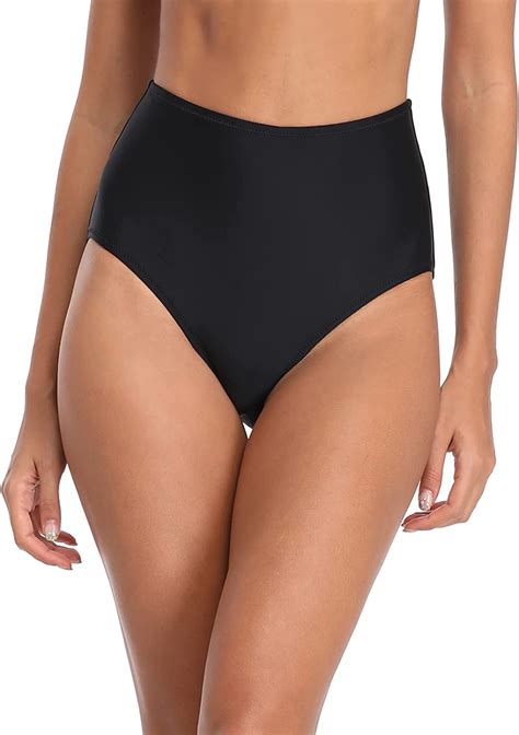 RELLECIGA Women S High Waisted Tummy Control Bikini Bottom Amazon Ca Clothing Shoes