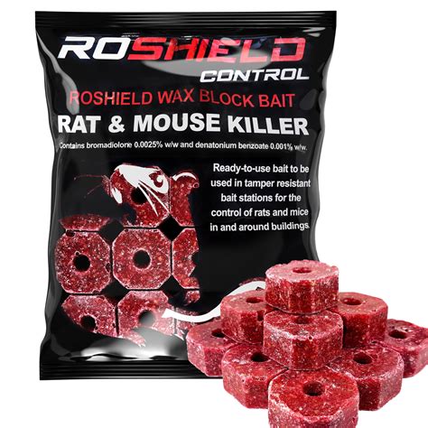 Roshield Rat Mouse Poisoning Poison Blocks G Super Strength