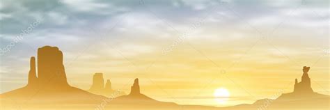 A Desert Landscape Stock Vector Binkski