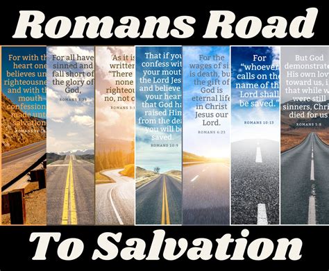 Romans Road Bookmark Scripture Card Romans Road Printable Bible