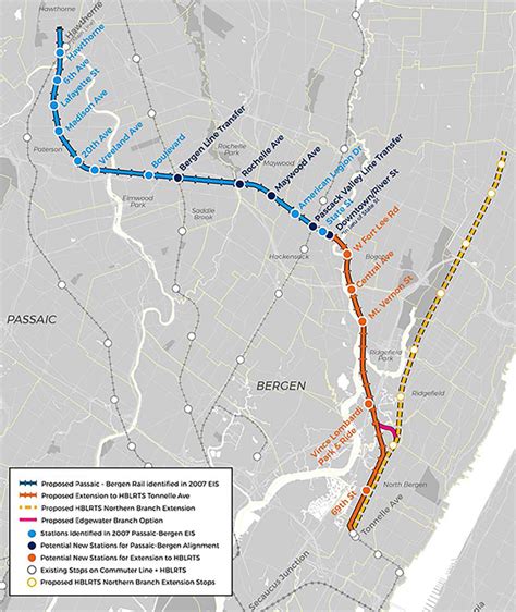 Hudson Bergen Light Rail Extension Map | Shelly Lighting
