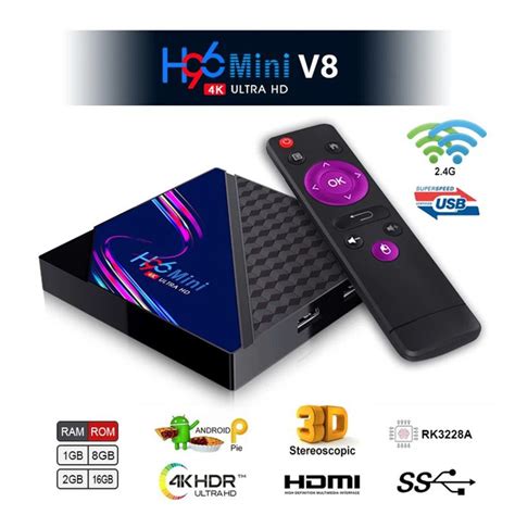 H96Max MINI V8, сетевая приставка для телевизора, сетевой проигрыватель ...
