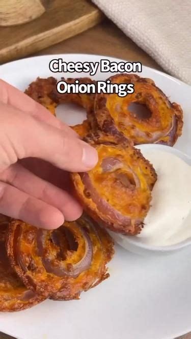 Keto Friendly Cheesy Bacon Onion Rings Recipes In 2024 Healthy Snacks