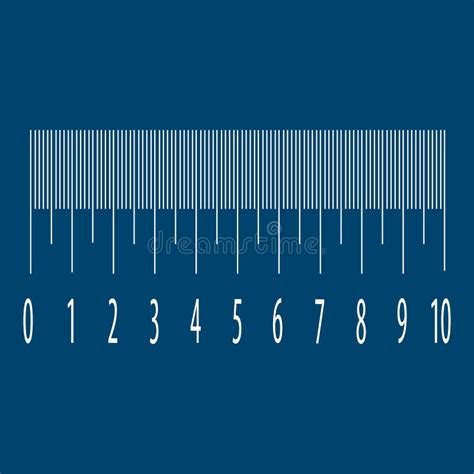 Ruler Inch Measurement Numbers Vector Scale Stock Vector Illustration