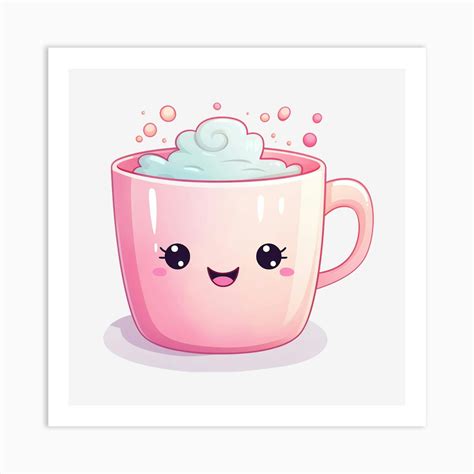 Cute Coffee Mug Art Print By Edwards Designs Fy