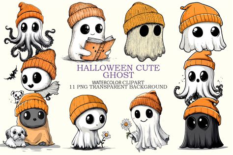 Halloween Cute Boo Clipart Bundle Graphic by Quoteer · Creative Fabrica