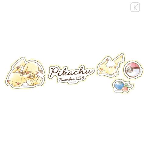 Japan Pokemon Mini Flake Seal Sticker Pikachu Sleep Kawaii Limited