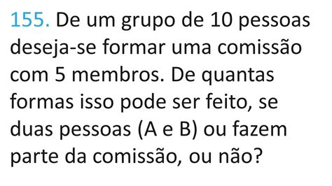 QUESTÃO 155 Combinação YouTube