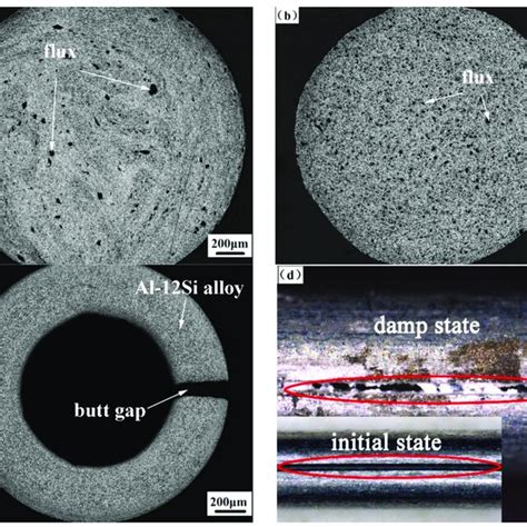 The Cross Sectional Distribution Of Different Brazing Filler Metals And