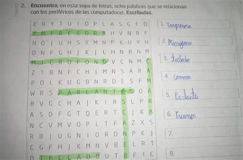 Encuentra En Esta Sopa De Letras Ocho Palabras Q Se Relacionan Con Los