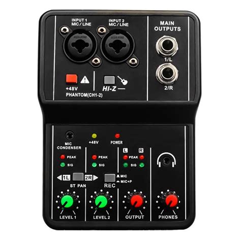 Dual Channel Mixer with USB Audio Interface - MuzikOne