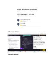 Programming Assignment 4 Docx CS 2205 Programming Assignment 4 HTML