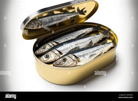 Tinned Sardines Stock Photo Sardine Can Canned Food Fish White