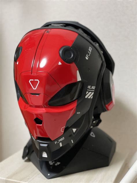 Machine56 He Mkx2 B01 F Red Black Helmet Art Mask Ebay In 2024 Cyberpunk Helmet Helmet