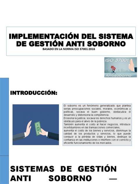 Implementación Del Sistema De Gestion Antisoborno Pdf Toma De